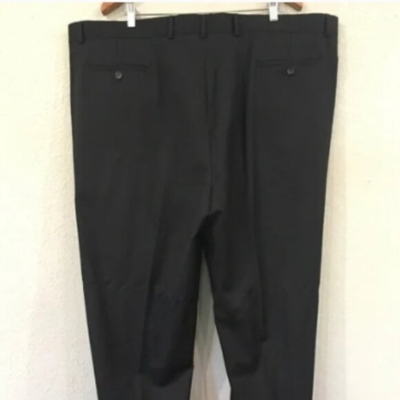 Joseph & Feiss Men's 46R 100% Wool Classic Black Suit Set 2 Piece Cuffed - Picture 6 of 7